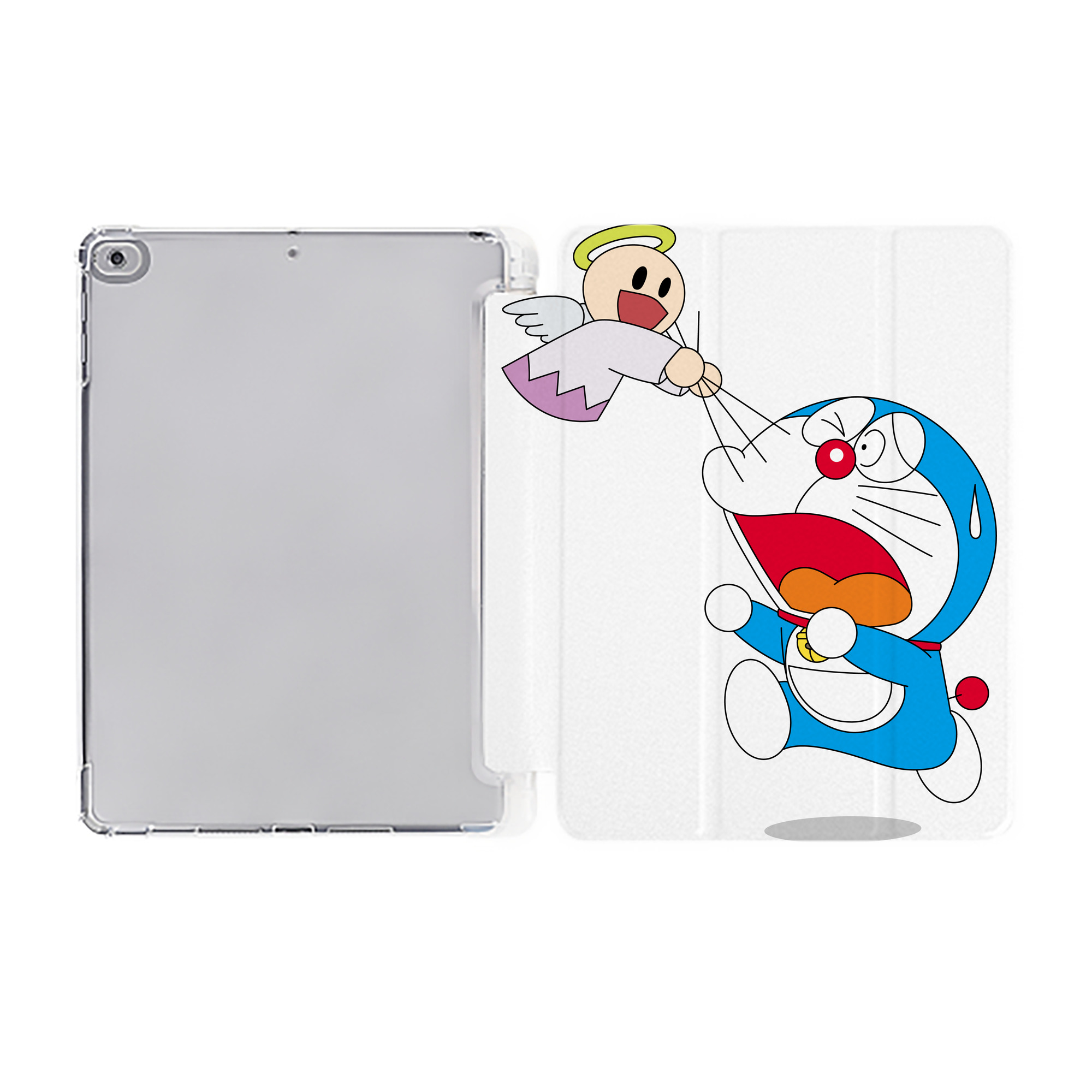 （画像用） ドラえもん Doraemon IPad ケース ペン収納付き 三つ折りスタンド PUレザー×シリコン 対応機種9.5/10.5/10.9インチ